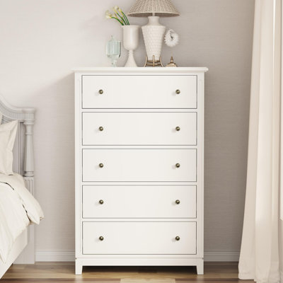 5 Drawer Solid Wood Construction Dresser