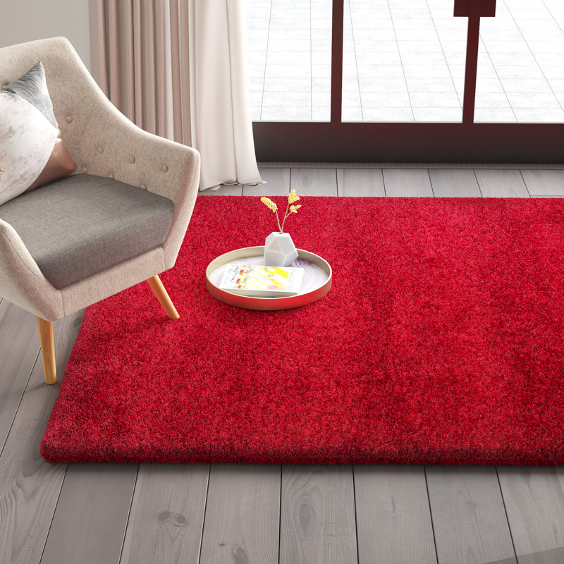 Tapis brun Angeliya, Tapis de couloir : 2 pi 3 po x 5 pi, Rouge
