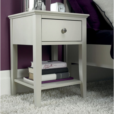 Broadridge 43.2cm W Solid Wood Bedside Table