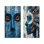 «Blue African Tribal Techno Mask I», ensemble de 2 reproductions d'art mural en métal surdimensionnées