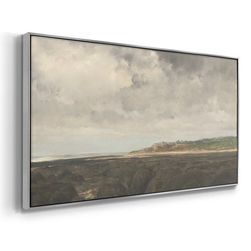 Série paysage - CML XXIV - Toile tendue avec châssis encadré - Prêt à être accroché, H 21 po x l 41 po, Silver