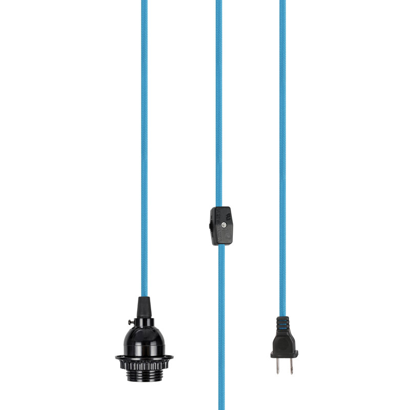 Elizebeth 1 - Light Single Pendant, Black/Blue
