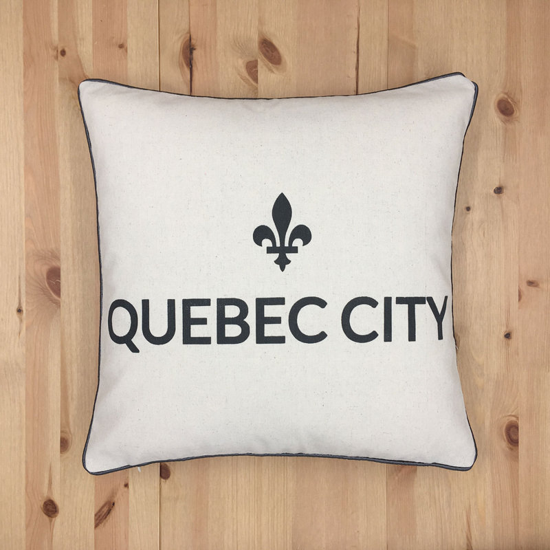 Housse de coussin carrée O Canada Cities, Québec