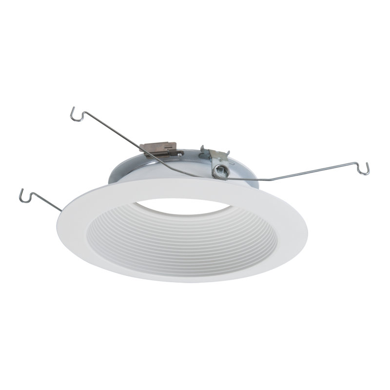 6 po Garniture de module de plafonnier encastré à DEL blanc mat avec baffle, Blanc