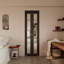 Pivot-français ou porte pliante en bois massif à 2 portes 28 "x 80" avec trousse de quincaillerie d'installation, noir (garde-robe garde-robe)-116370983-133714077-133714079