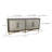 Sideboard with Solid Wood Frame and Shagreen-Style PU