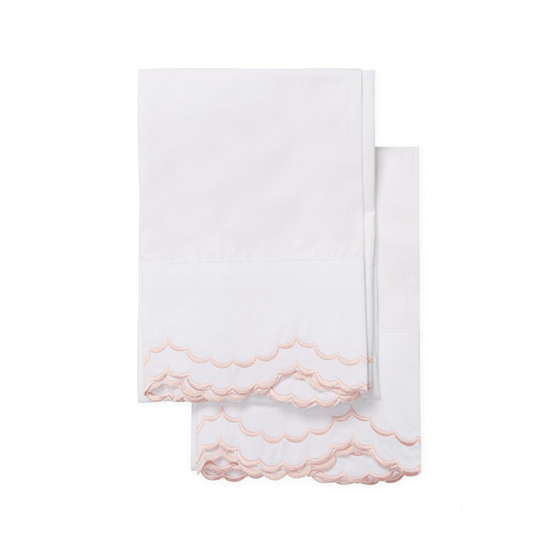 Bartlow - Set of 2, Pink/White, Standard Pillowcase