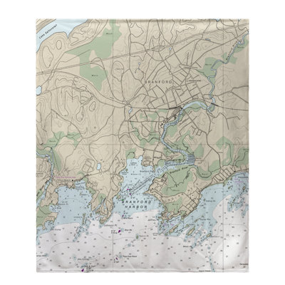 Nautical Map Throw Blanket