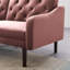 Futon canapé-lit en velours avec 2 coussins