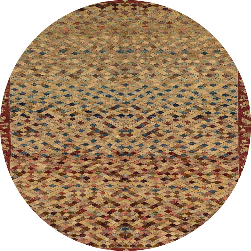 Tapis abstrait moderne 1709, Rond 8 pi