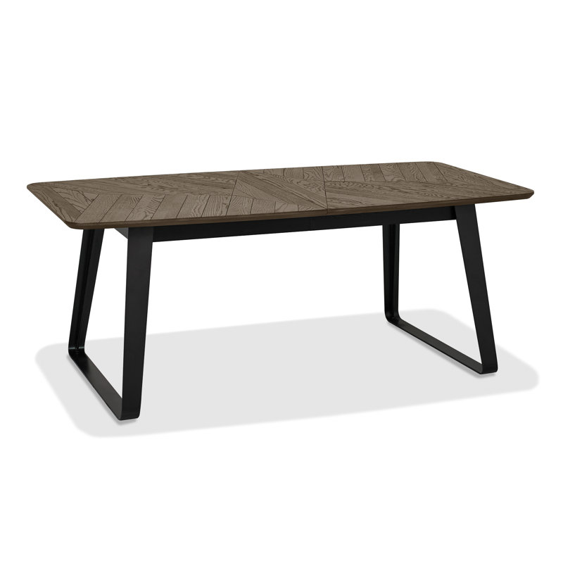 Airius Extendable Metal Base Dining Table, Grey , H76 x L200 x W99cm
