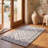 Seguin Natura Hand Woven Wool/Cotton Geometric Rug in Gray-336112787