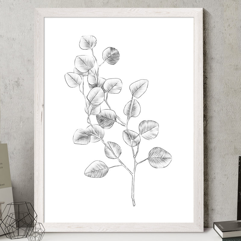 Eucalyptus croquis IV par Paul Cezanne - Reproduction d'art sur toile encadrée, H 16 po x l 22 po x P 1 po