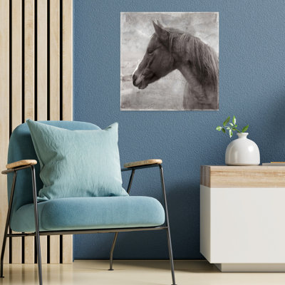 «Vintage View II Abstract Vintage Horse Landscape Nature», art mural