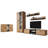 Sabala 150" Modern Entertainment Center with 16-Color LED Lighting, High Gloss Finish, Media Storage-1957305434