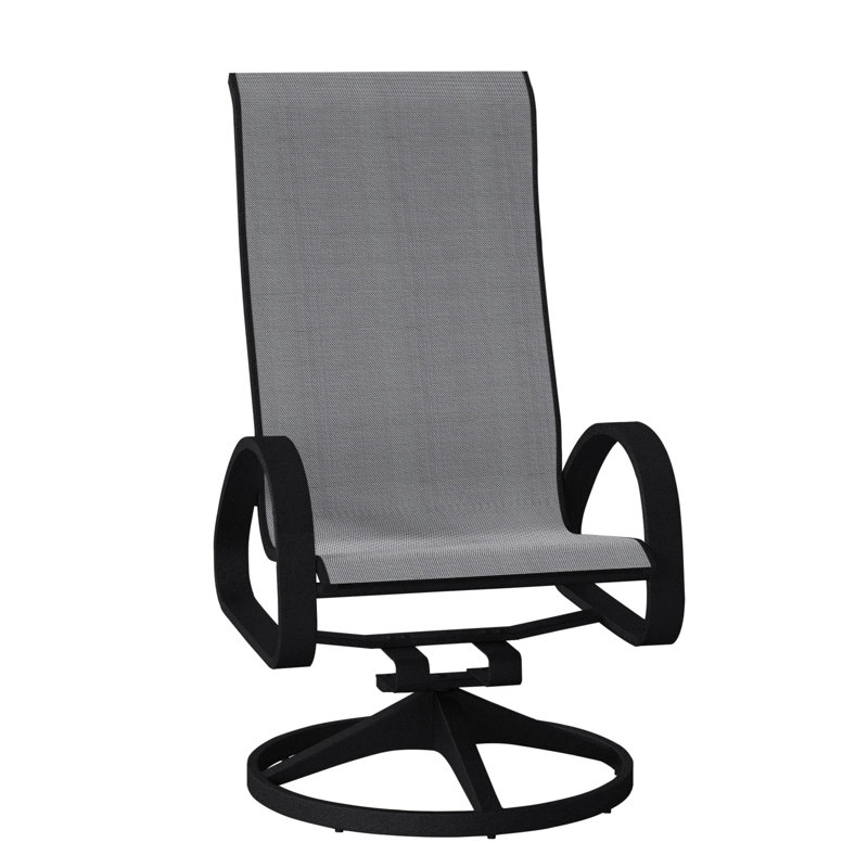 Fauteuil de patio pivotant Hiraku, Noir texturé, Amalfi