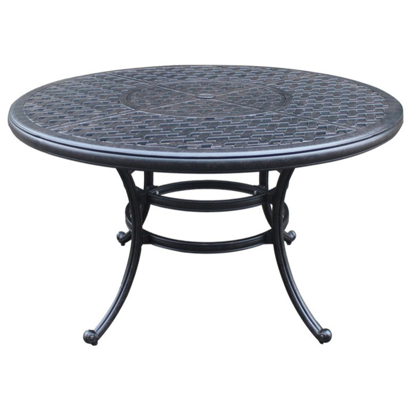 Table de salle à manger rectangulaire, bronze foncé