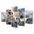 Organic Architectural Flow III - Futuristic Architecture Wall Art Print - 5 Panels