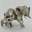 Alexandro Elephant Family Silver Figurine