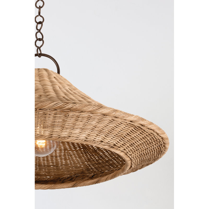 Luminaire suspendu 1 lumière Baychester, H 15 po x l 32 po x P 32 po