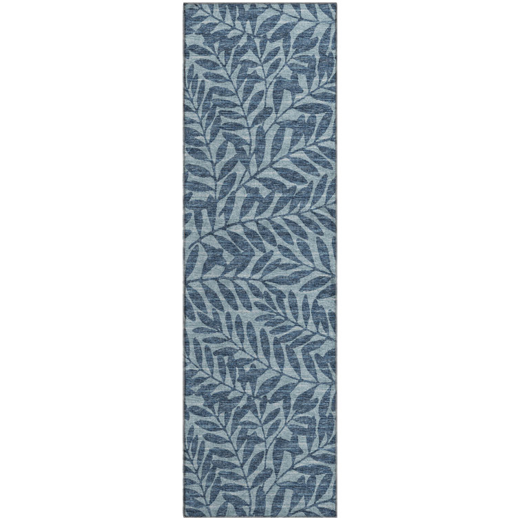Premium Machine Washable Harsukhman AMF111 Blue Rug