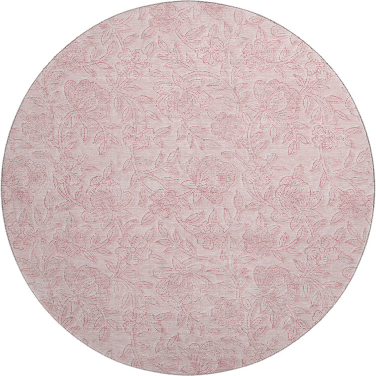 Premium Machine Washable Prisco Pink Rug
