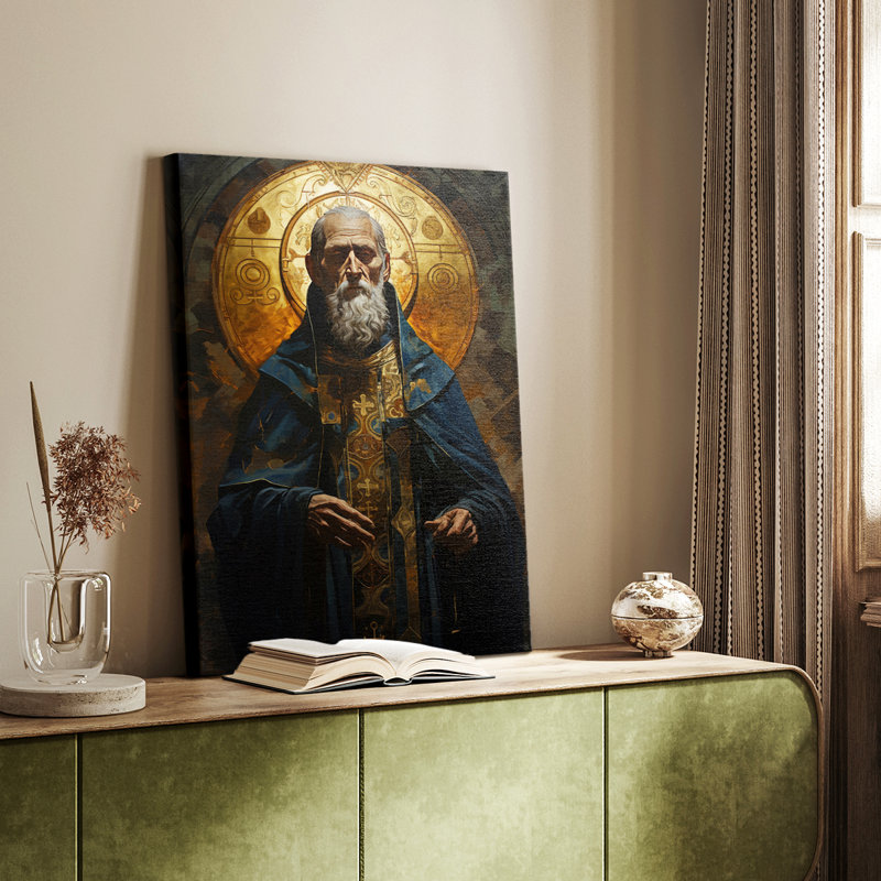 Série Religious Lxxxv - Toile tendue avec châssis de qualité supérieure - Prêt à être accroché, H 18 po x l 12 po