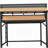 Full size Loft Bed Frame with Storage Shelves and Pegboard, Metal Loft Bed with USB Ports and LED Lights, Safe and Sturdy, Natural-129631795