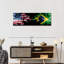 «Smoky USA», drapeaux du Brésil sur toile-415562243