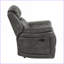 Fauteuil inclinable en microfibre gris ardoise transitionnelle avec accoudoirs coussinés | Structure en bois massif | Gris