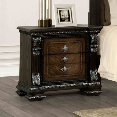 Table de chevet avec ports USB et tiroirs en queue d'aronde, table de chevet