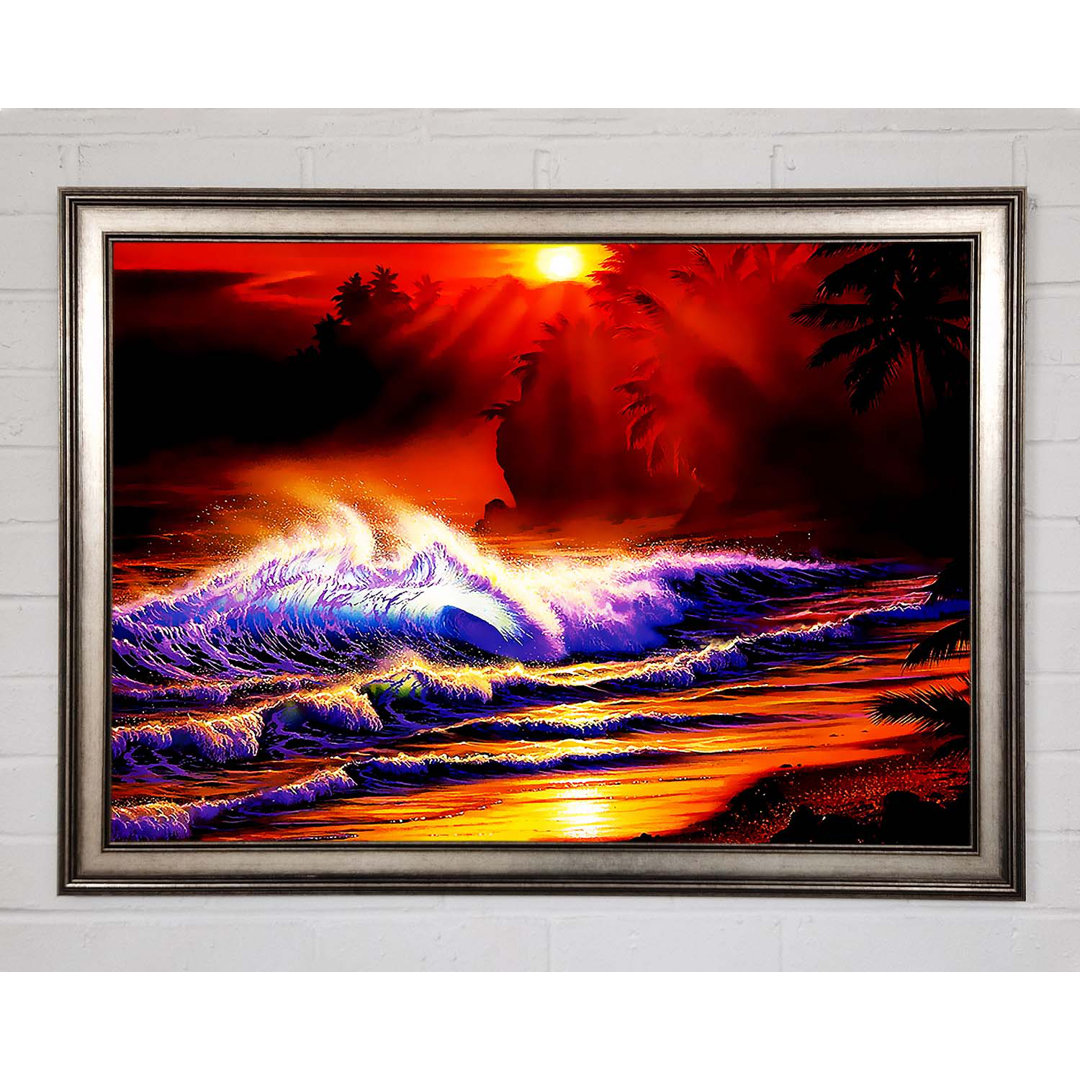 Gerahmtes Leinwandbild Red Paradise Surf