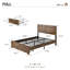 Cadre de lit rustique pleine grandeur avec 2 tiroirs de rangement, lit plateforme en bois avec station de recharge et lumière DEL, sommier non requis-119140741