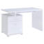 Bureau réversible blanc à 2 tiroirs-1156506297