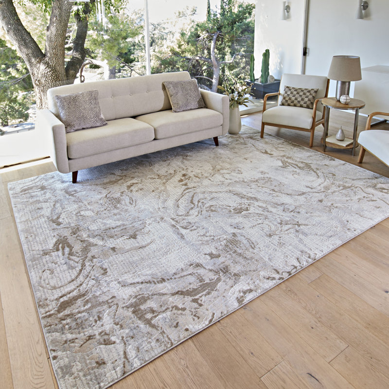 Tapis en marbre Comley Emmie, Rectangle 7 pi 10 po x 10 pi