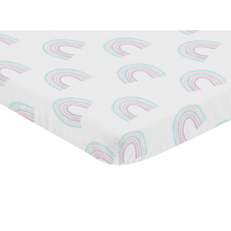 Drap-housse pour lit de bébé Rainbow Mini
