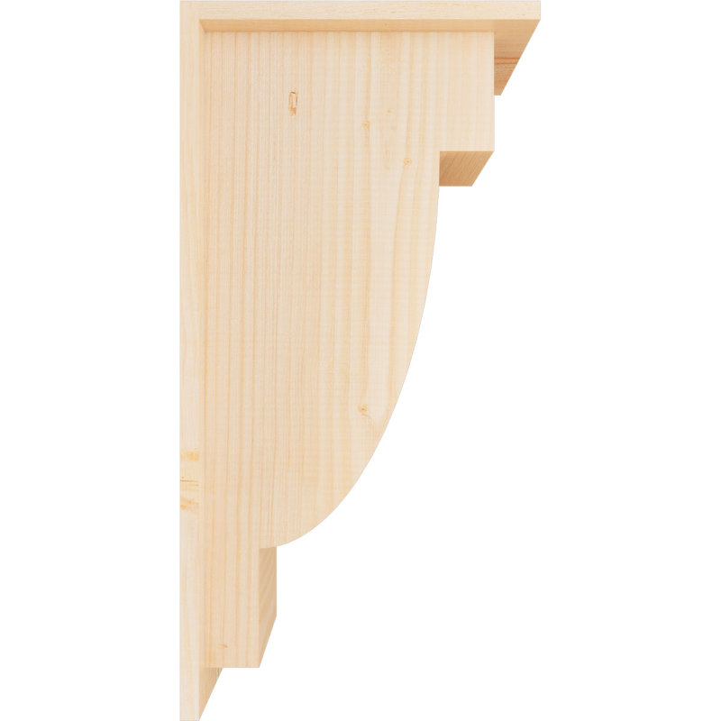 Corbeau alpin avec contre-plaque, H 24 po x l 7,5 po x P 12 po, Sapin de Douglas, Lisse