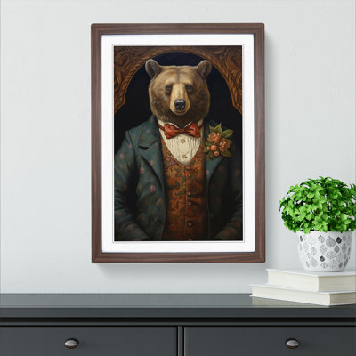 Bear Victorian Art - Framed Print