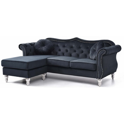 Ilarian L-shaped Sectional Sofa Couch,velvet sectional