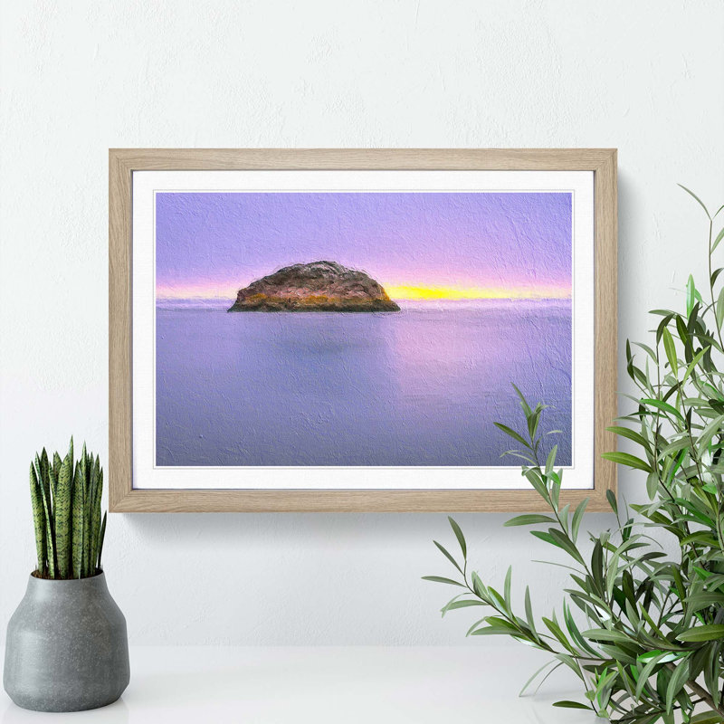 Sunset in Trinidad - Picture Frame Painting Print, 27cm H x 36cm W x 2cm D, Oak Framed