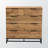 Brion Brown 5-Drawer Chest With Black Metal Leg & Polymer Handle, 38.71" H X 38.45" W X 15.59" D