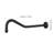 Matte Black Stainless Steel Shower Arm, Strong And , Simple Installation Cleanup Job Arm In Steel, Easy Maintenance Manner