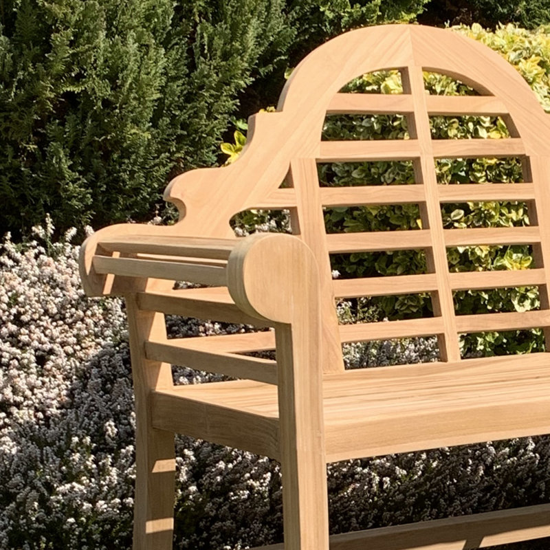 Siobhan Solid Wood Teak Outdoor Bench