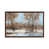 Toile avec cadre en bois brun classique