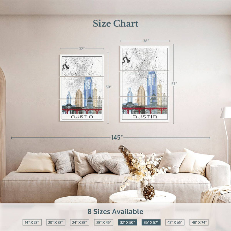 Aliaz Austin Skyline City Map