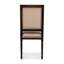 Chaise d'appoint en tissu noire / brune
