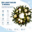 Couronne de Noël en sapin Nordmann pré-illuminée de 50 cm (20 pouces)