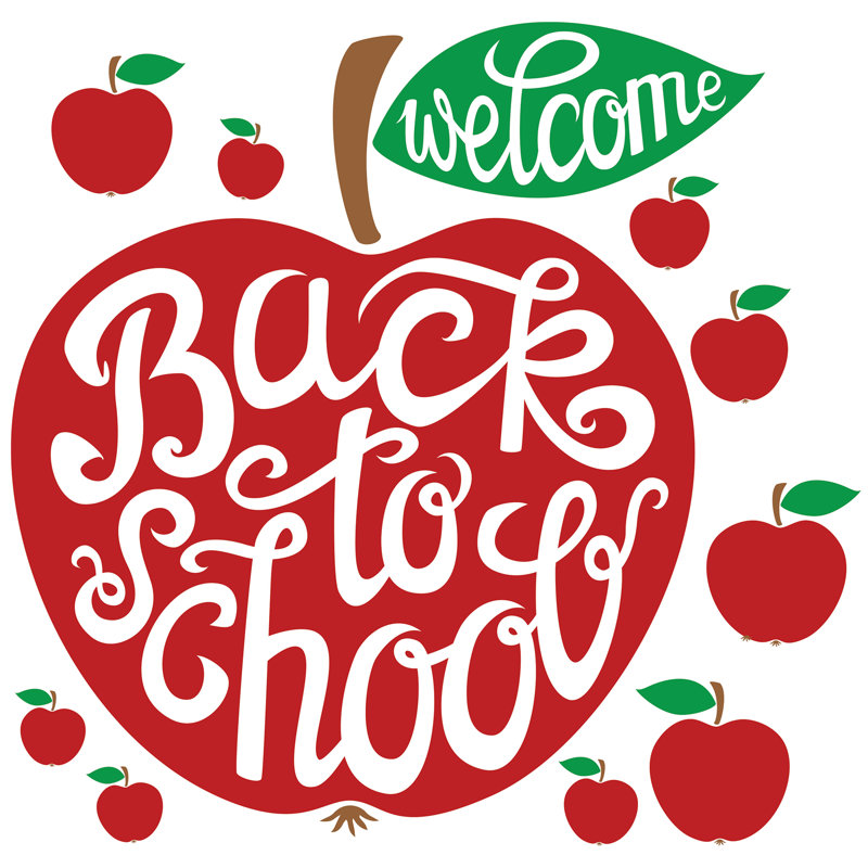 Back to School Apple Wall Decals