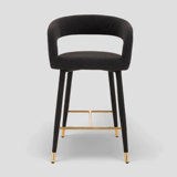 Brevyn Counter Stool With Boucle Upholstery