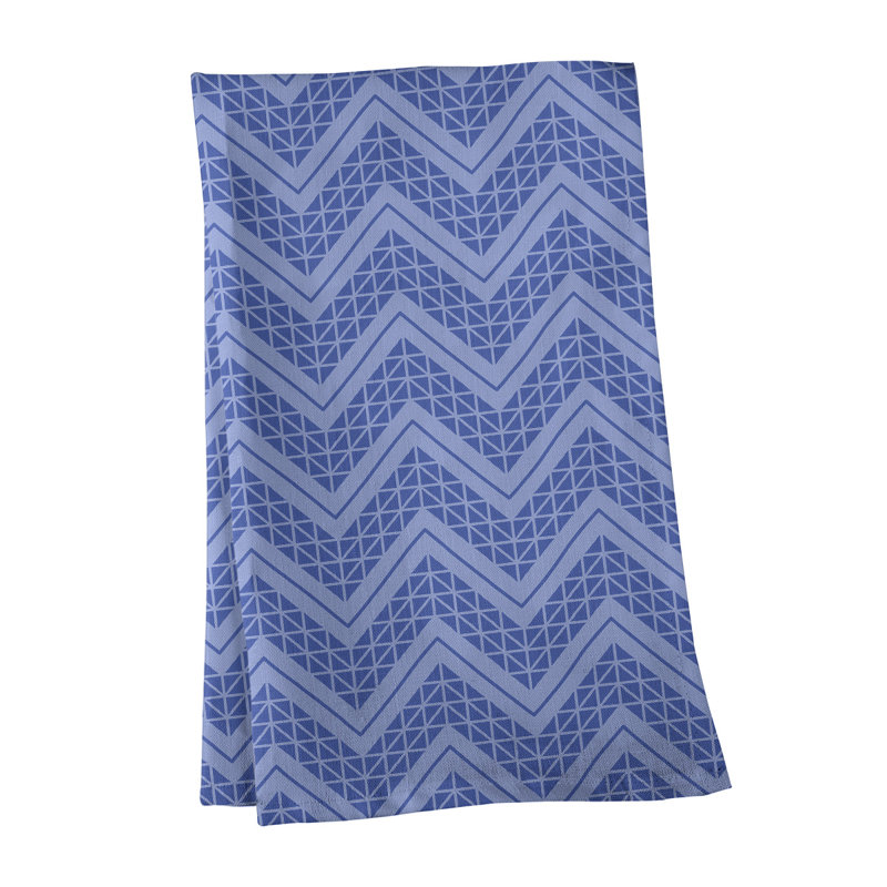 Stephenie Tea Towel Kitchen Towel, Blue/Black/Dark Blue, Poly Twill